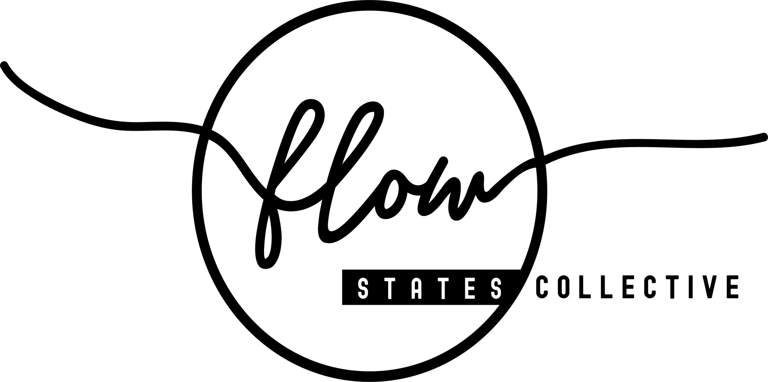 flow states collective black logo